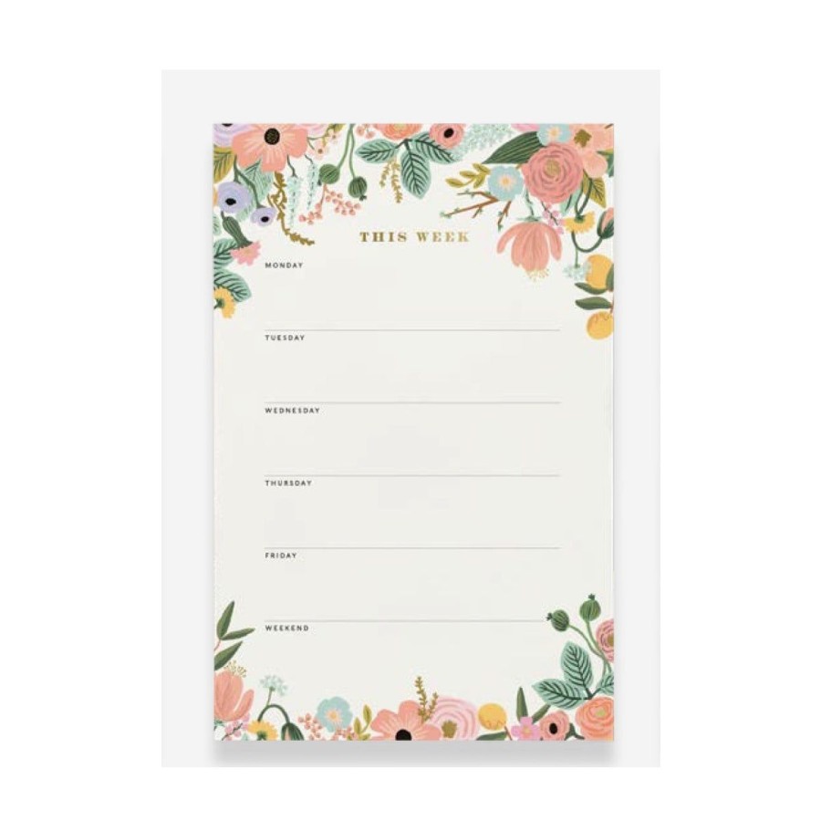 Lifestyle Rifle Paper Co. | Garden Party Pastel Weekly Notepad