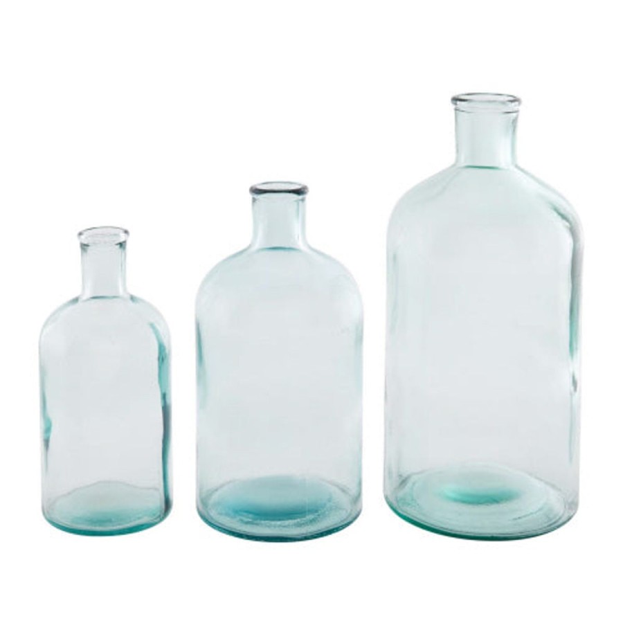 Lifestyle Mud Pie | Clear Bottle Vase