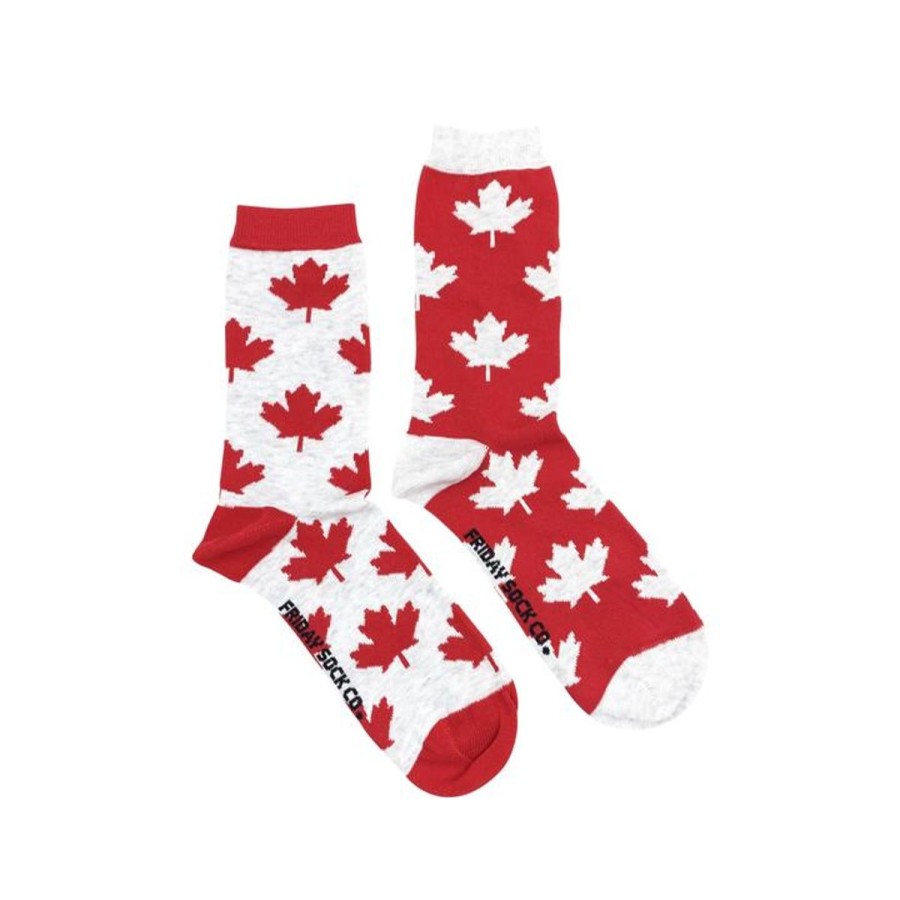 Lifestyle Friday Sock Co. | Women'S Maple Leaf Socks (Crew)