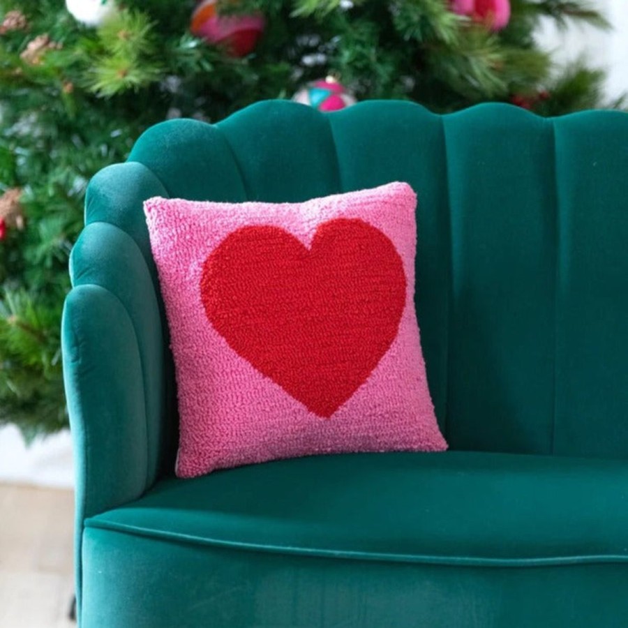 Lifestyle Shiraleah Canada | Pink Heart Pillow