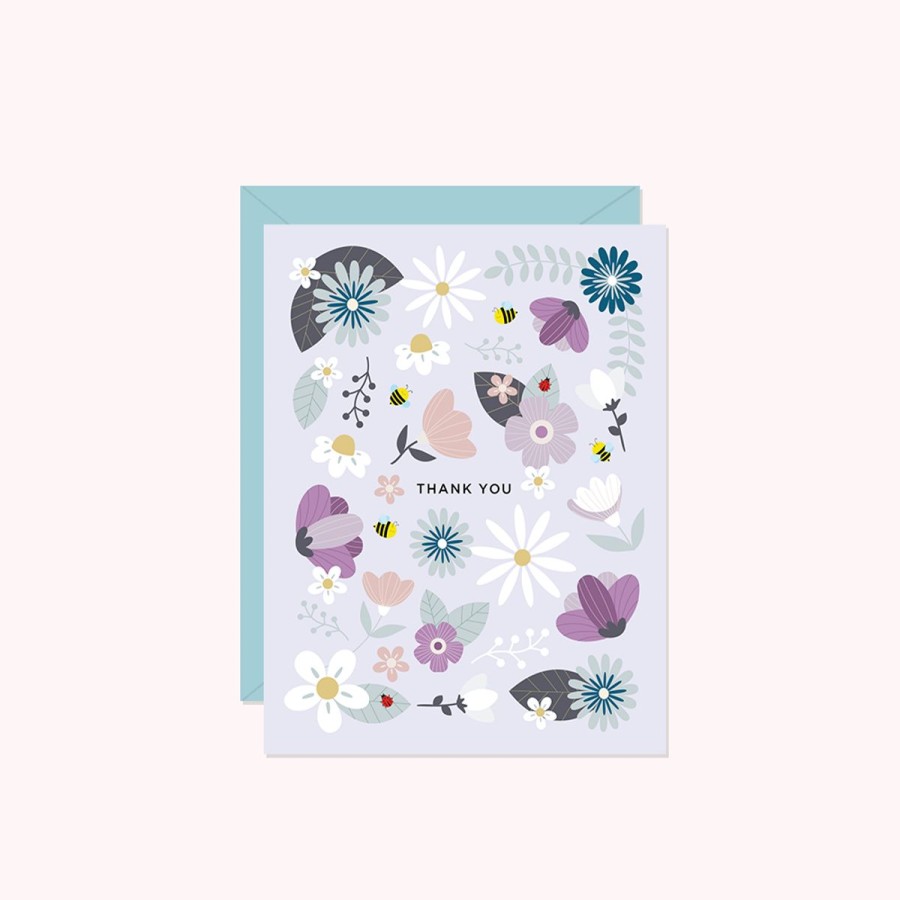 Cards Halifax Paper Hearts | Thank You (Lilac Floral)