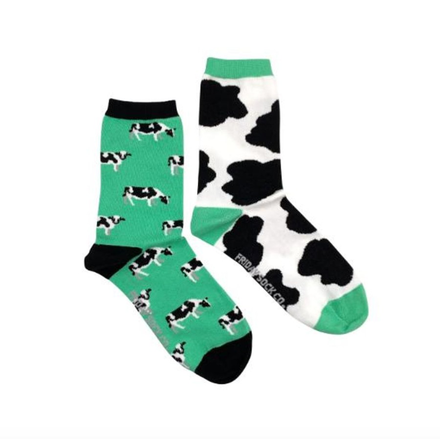 Lifestyle Friday Sock Co. | Women'S Cow Spots Socks (Crew)