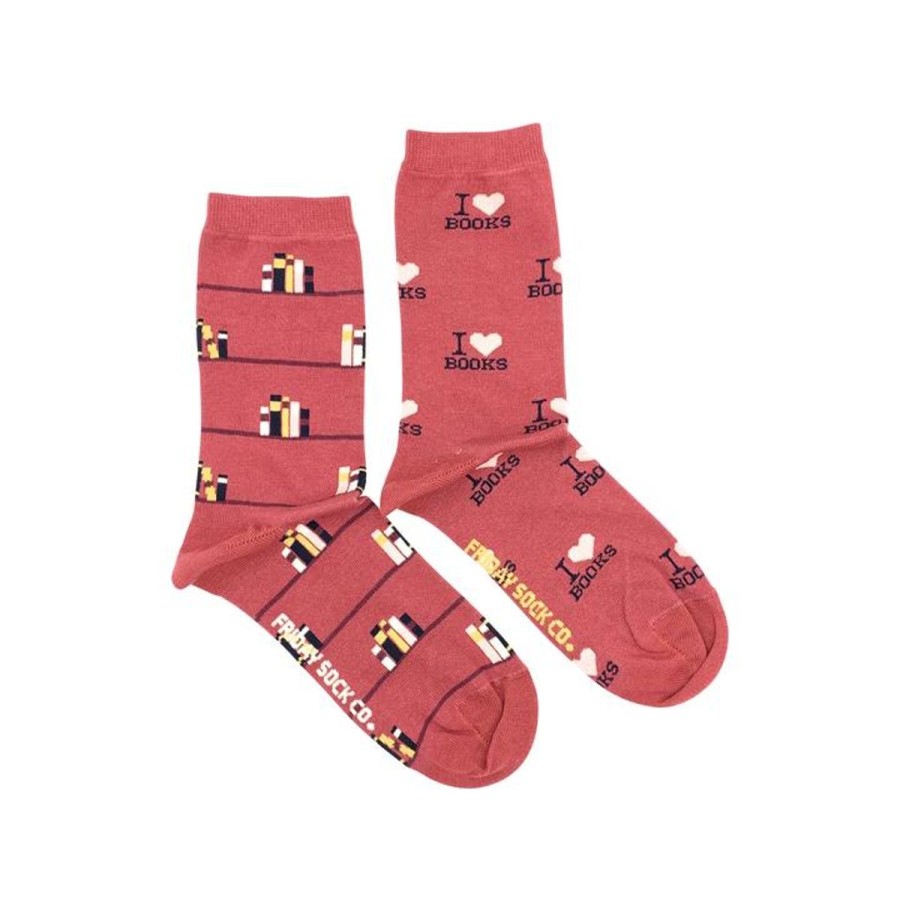 Lifestyle Friday Sock Co. | Women'S I Love Books Socks (Crew)