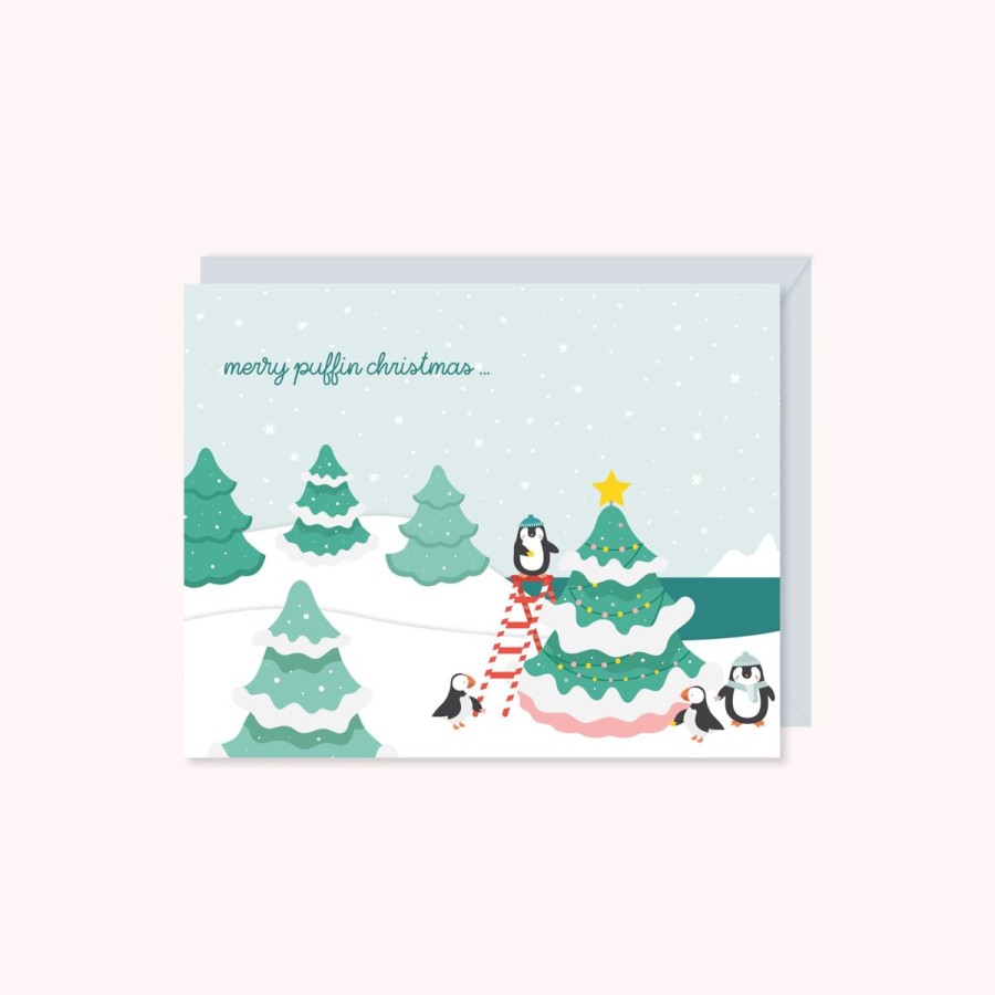 Cards Halifax Paper Hearts | Merry Puffin Christmas