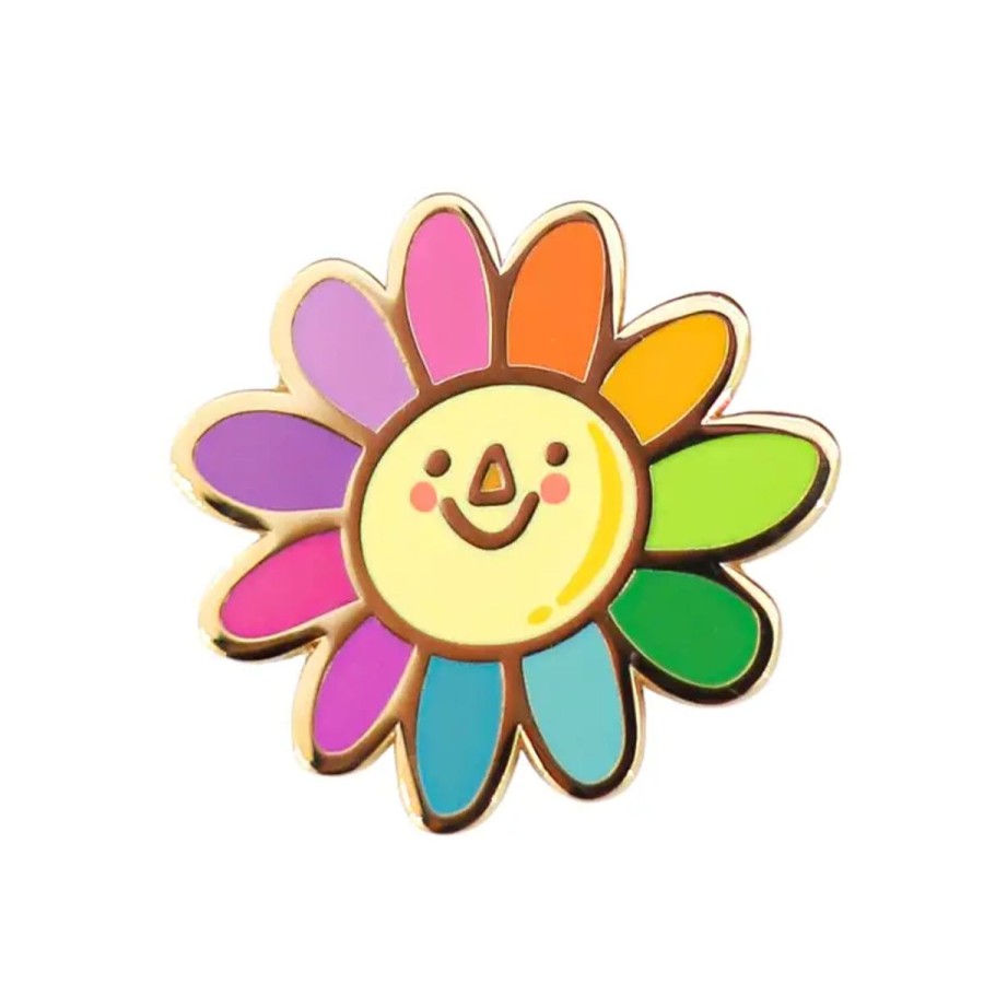 Lifestyle The Penny Paper Co. | Rainbow Flower Enamel Pin