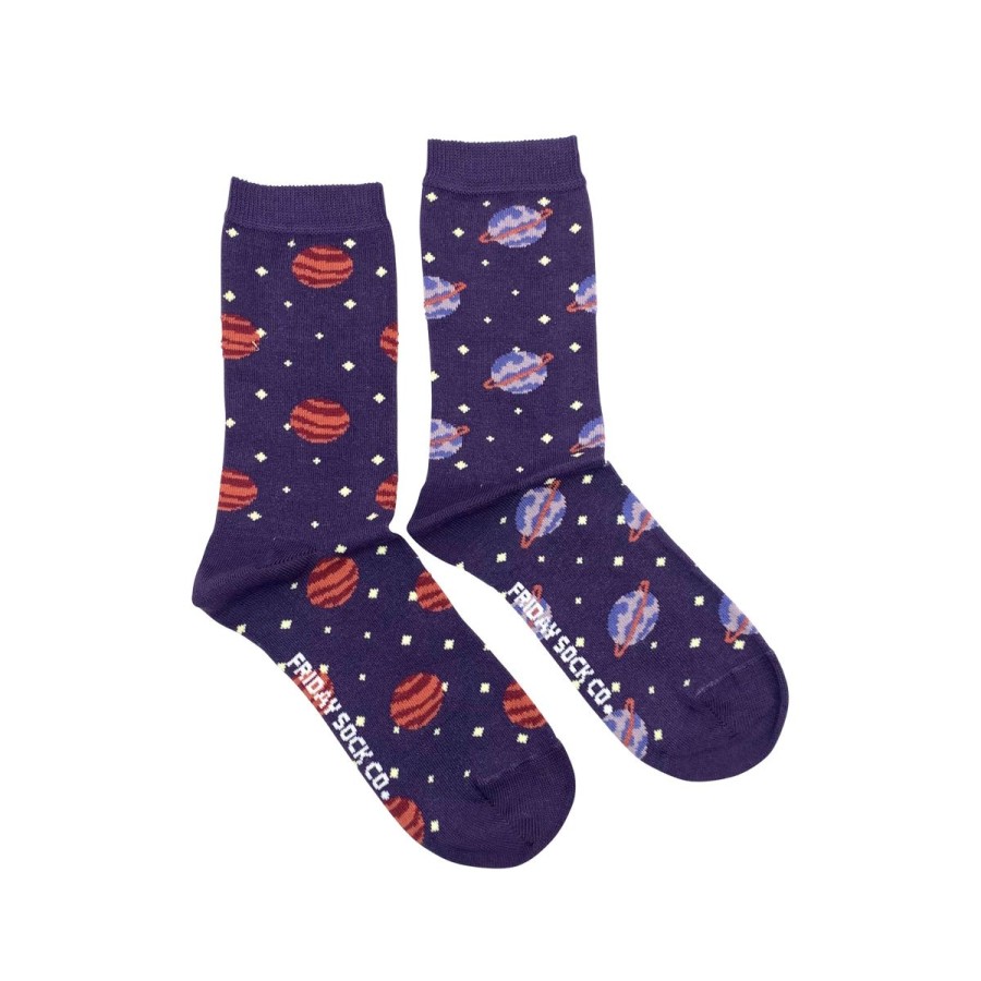 Lifestyle Friday Sock Co. | Women'S Jupiter & Saturn Socks (Crew)