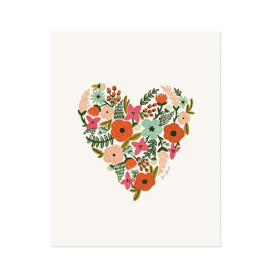 Lifestyle Rifle Paper Co. | Floral Heart Print (8" X 10")