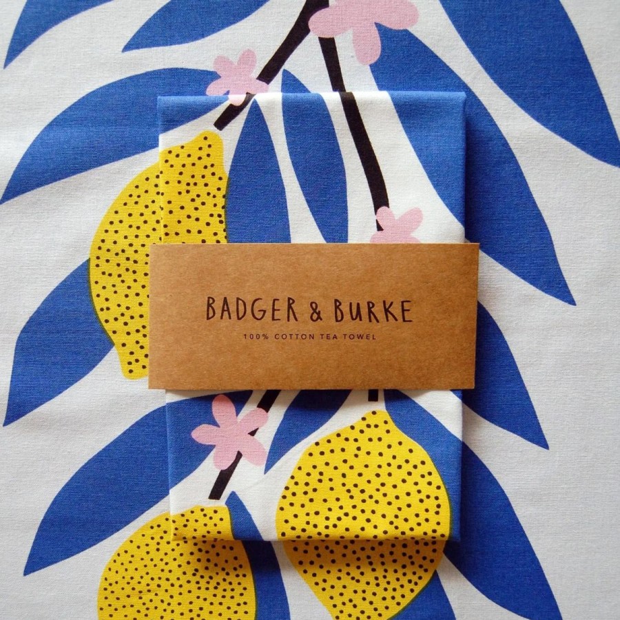 Lifestyle Badger & Burke | Lemon Branch Tea Towel