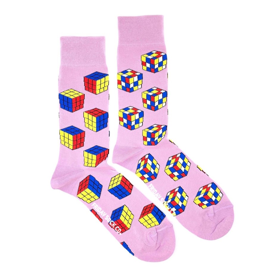 Lifestyle Friday Sock Co. | Men'S Rubiks Cube Socks (Tall)