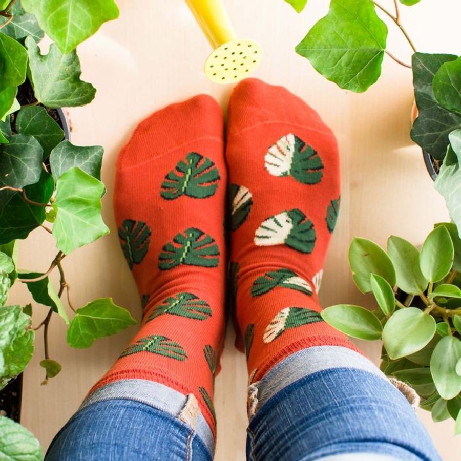 Lifestyle Friday Sock Co. | Women'S Monstera Leaf Socks (Crew)