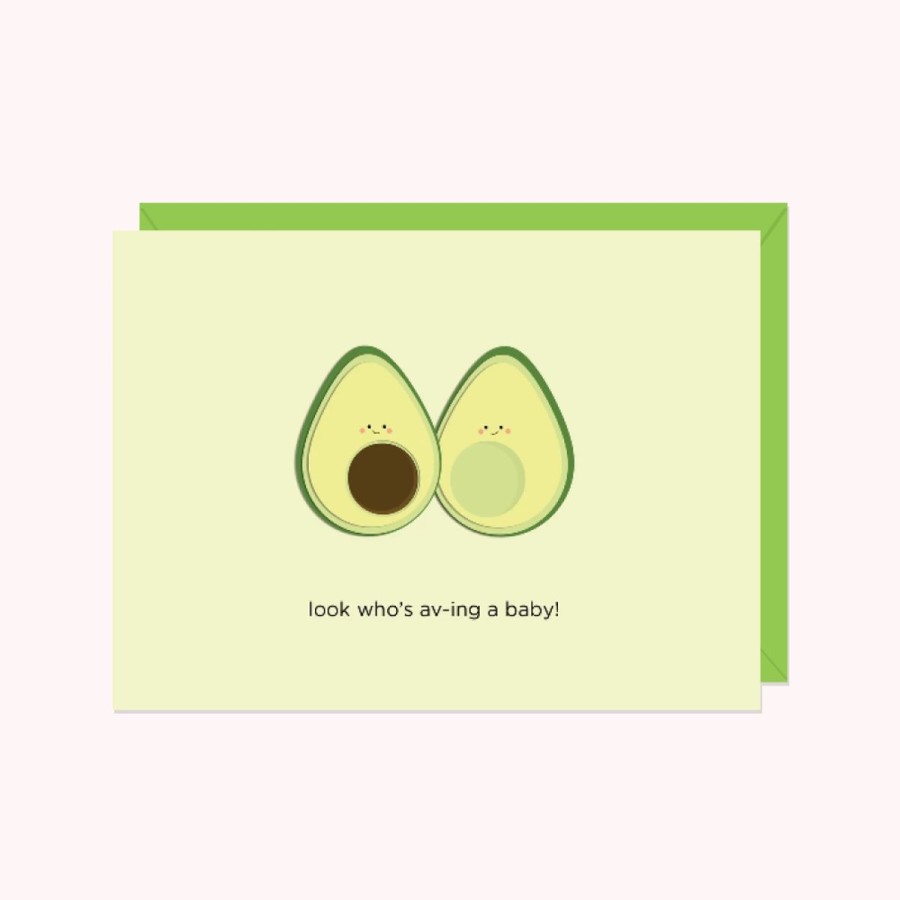 Cards Halifax Paper Hearts | Avocados: Look Who'S Av-Ing A Baby!