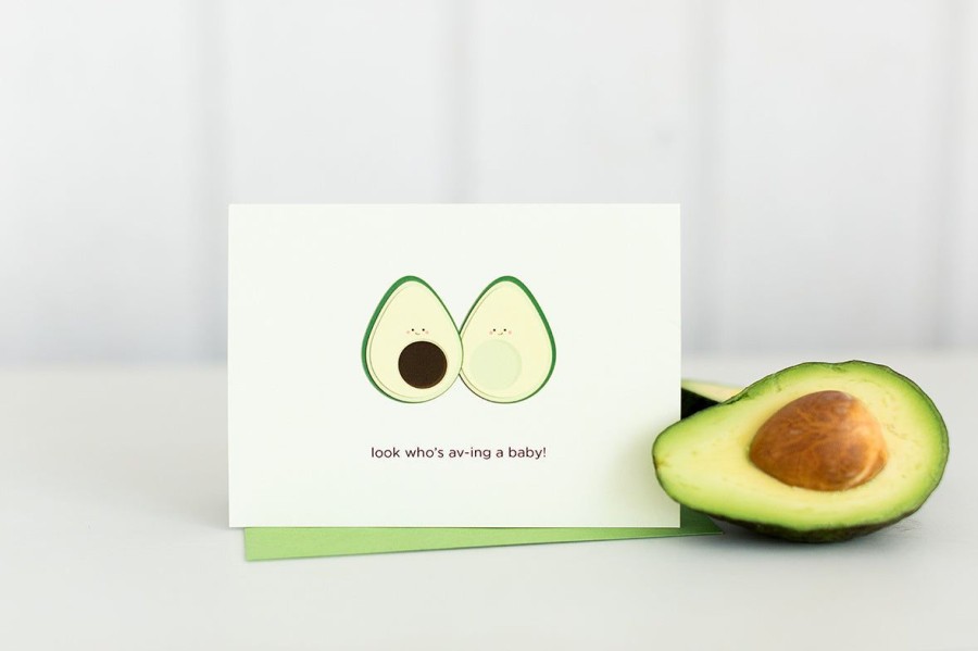 Cards Halifax Paper Hearts | Avocados: Look Who'S Av-Ing A Baby!