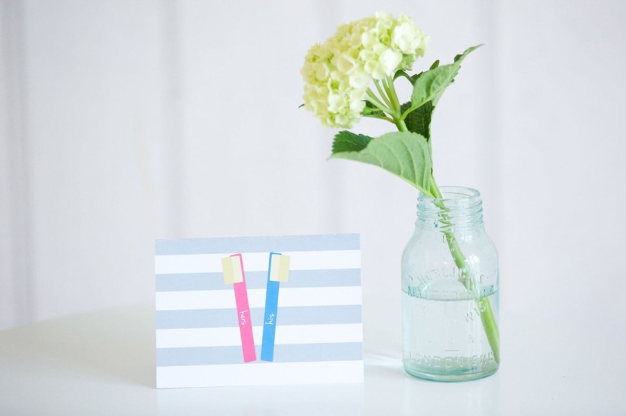 Cards Halifax Paper Hearts | His & Hers Toothbrushes