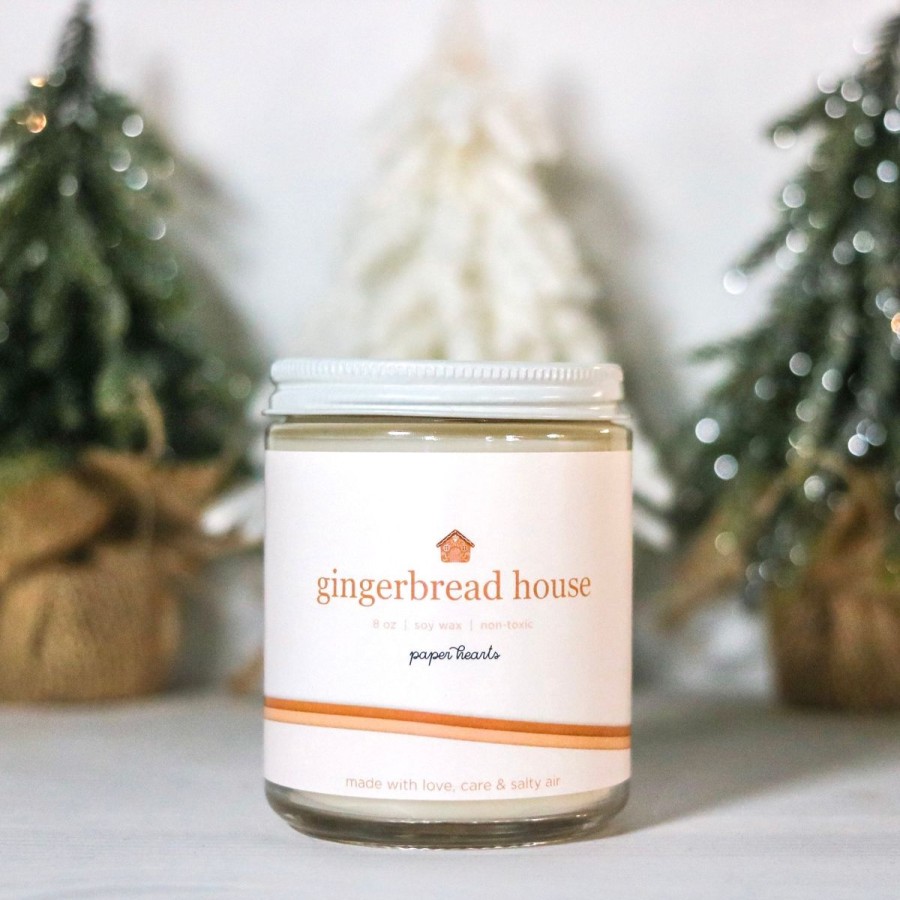 Lifestyle Halifax Paper Hearts | Gingerbread House Candle