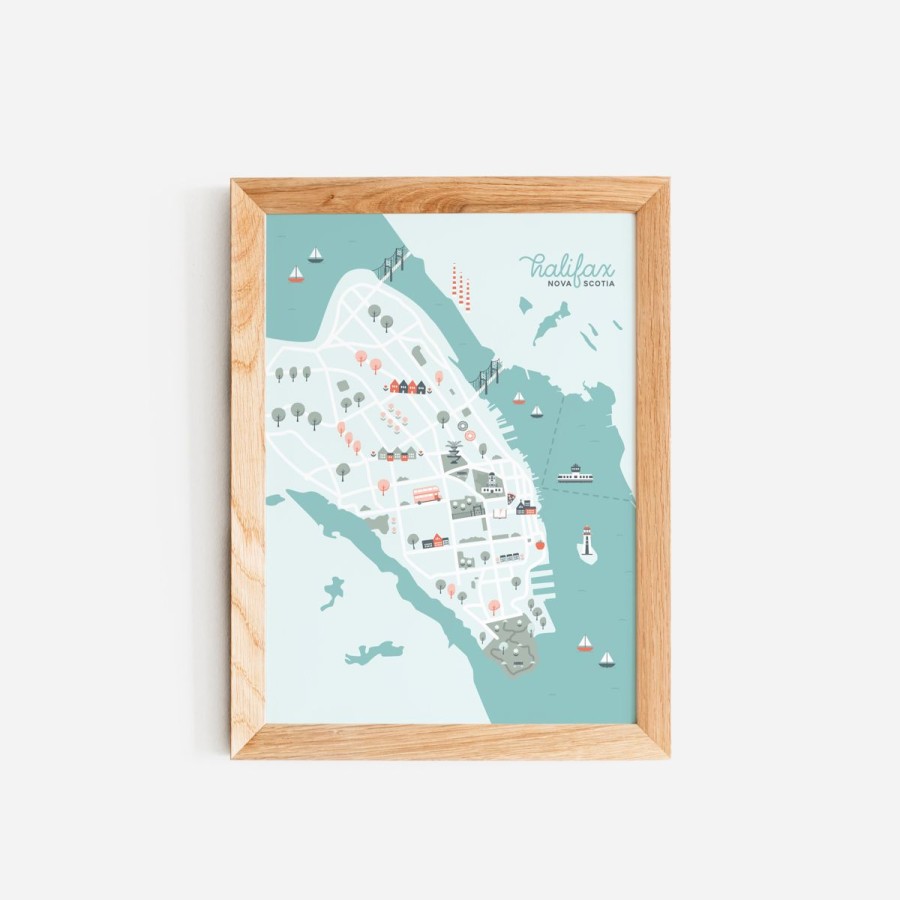 Lifestyle Halifax Paper Hearts | Halifax Map Print