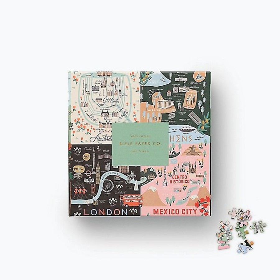 Lifestyle Rifle Paper Co. | Rifle Maps Jigsaw Puzzle (500Pcs)