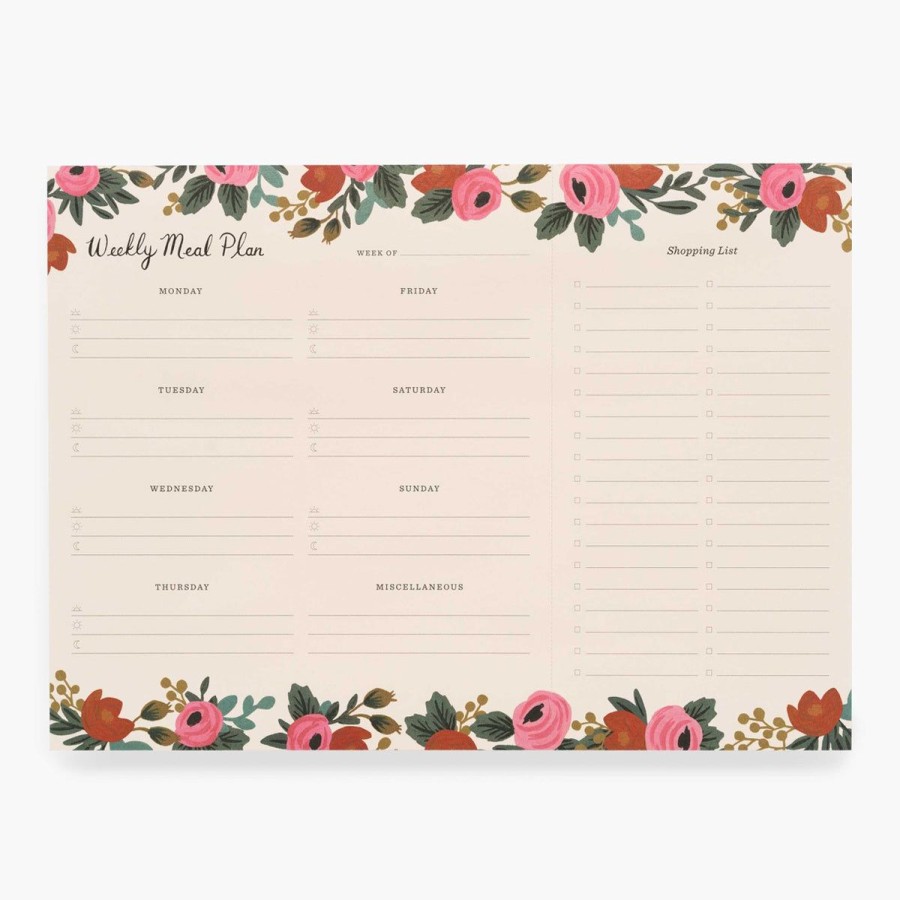 Lifestyle Rifle Paper Co. | Rosa Meal Planner Notepad