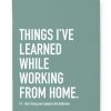 Lifestyle Classy Cards | Working From Home Notebook