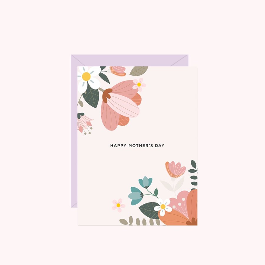 Cards Halifax Paper Hearts | Happy Mother'S Day (Blush Floral)