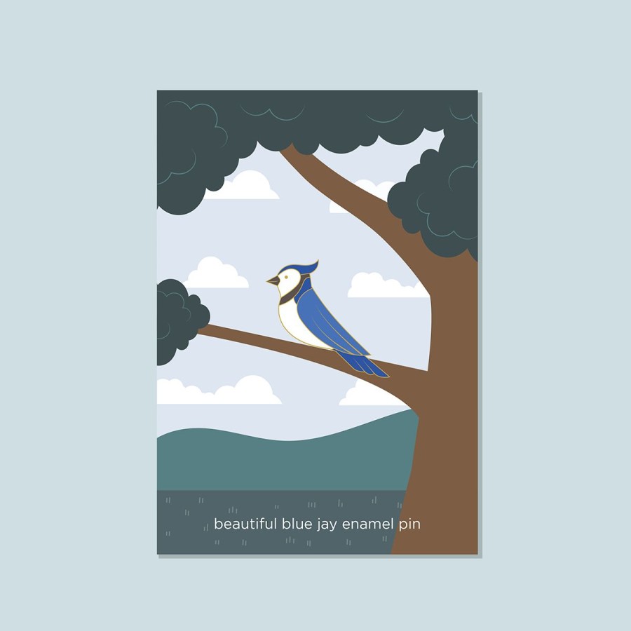 Lifestyle Halifax Paper Hearts | Beautiful Blue Jay Enamel Pin