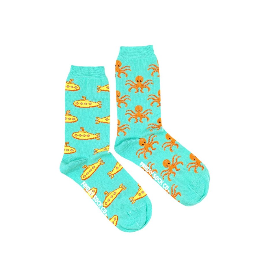 Lifestyle Friday Sock Co. | Women'S Submarine & Octopus Socks (Crew)