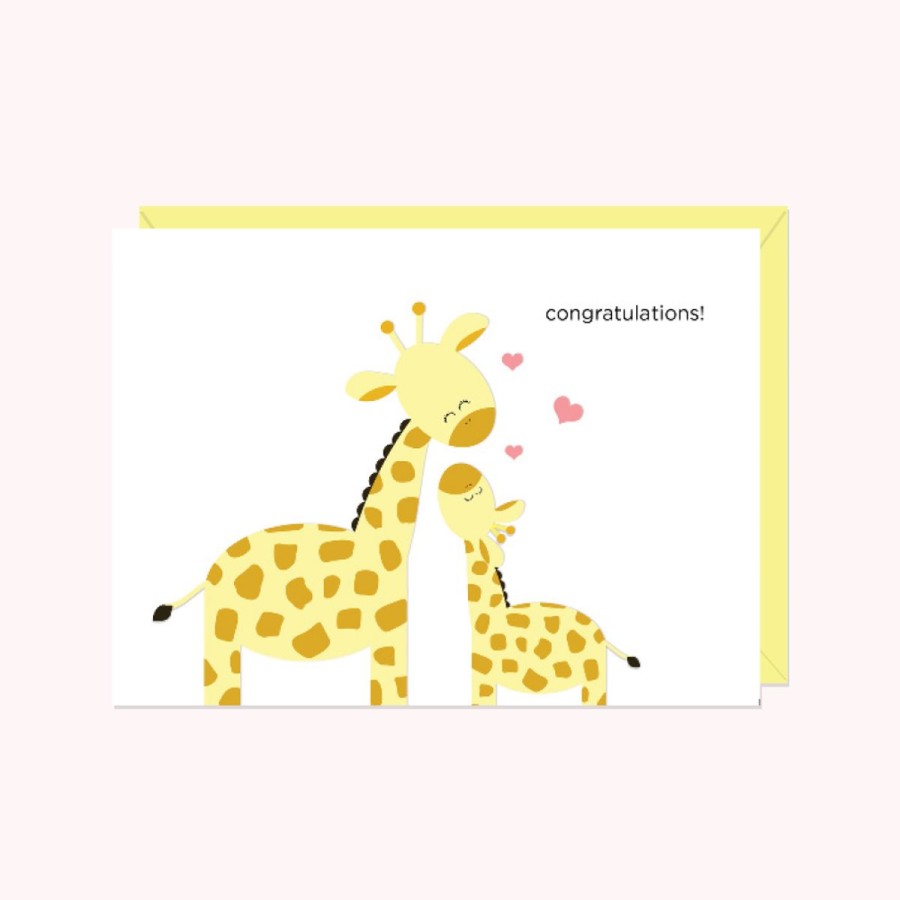 Cards Halifax Paper Hearts | Giraffes: Congratulations!