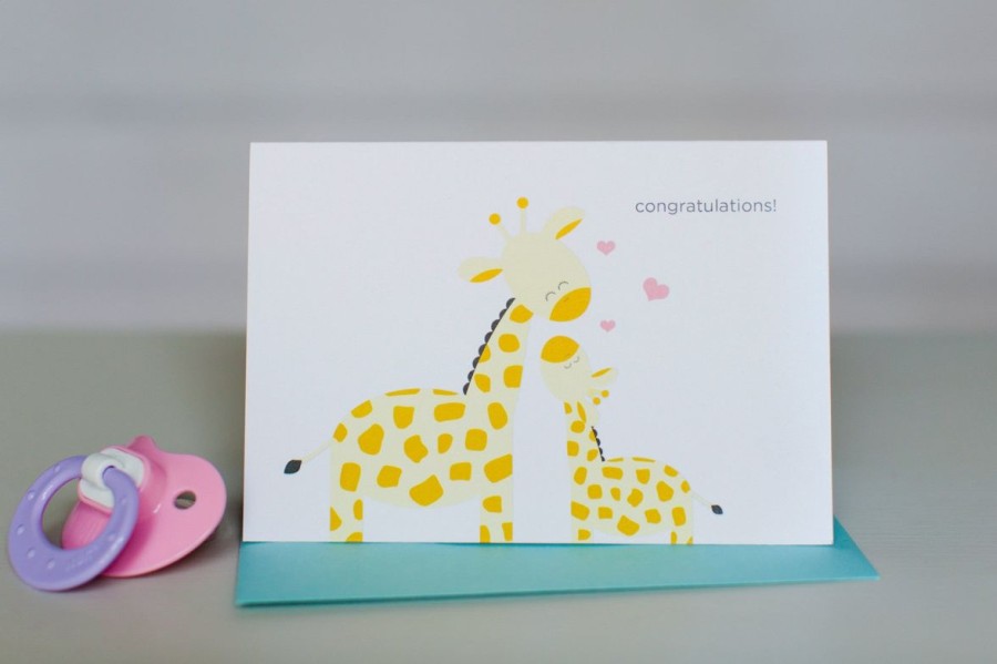 Cards Halifax Paper Hearts | Giraffes: Congratulations!