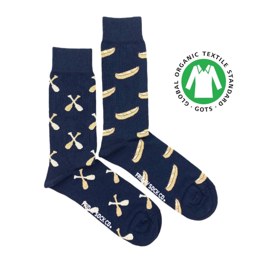 Lifestyle Friday Sock Co. | Men'S Canoe & Paddle Organic Cotton Socks (Tall)