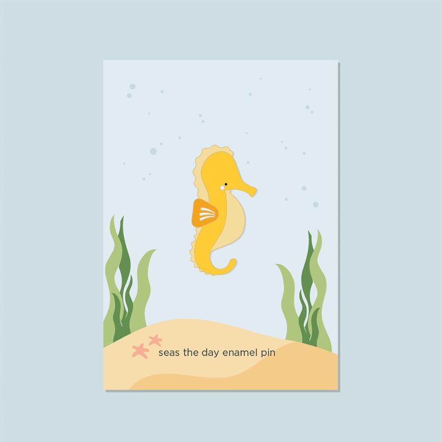 Lifestyle Halifax Paper Hearts | Seas The Day Seahorse Enamel Pin