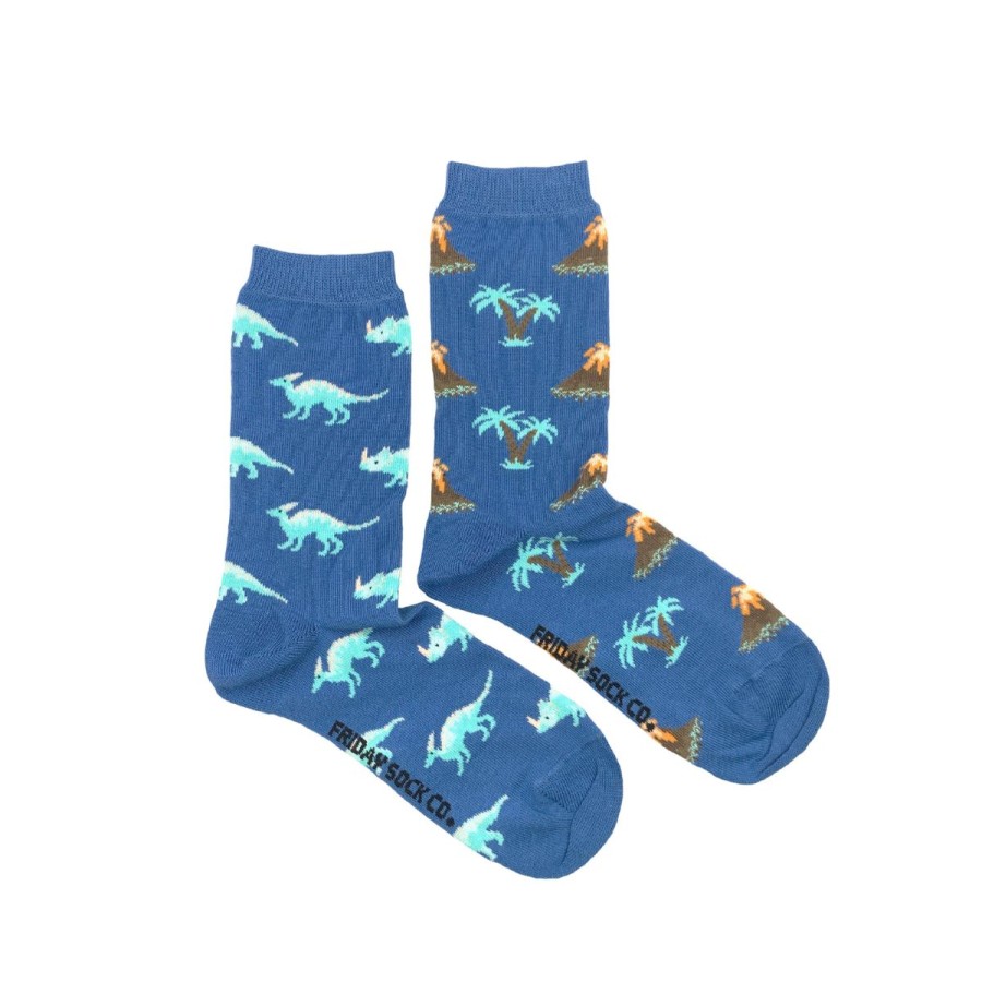 Lifestyle Friday Sock Co. | Women'S Volcano & Dinosaur Socks (Crew)