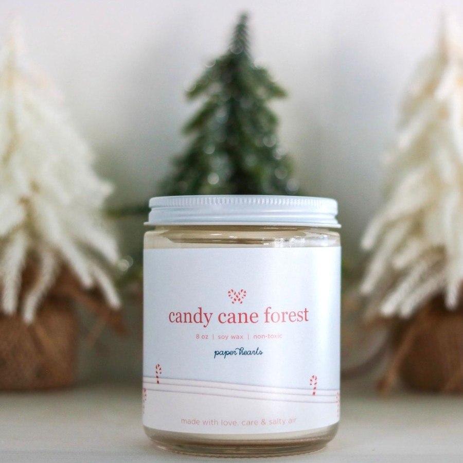 Lifestyle Halifax Paper Hearts | Candy Cane Forest Candle