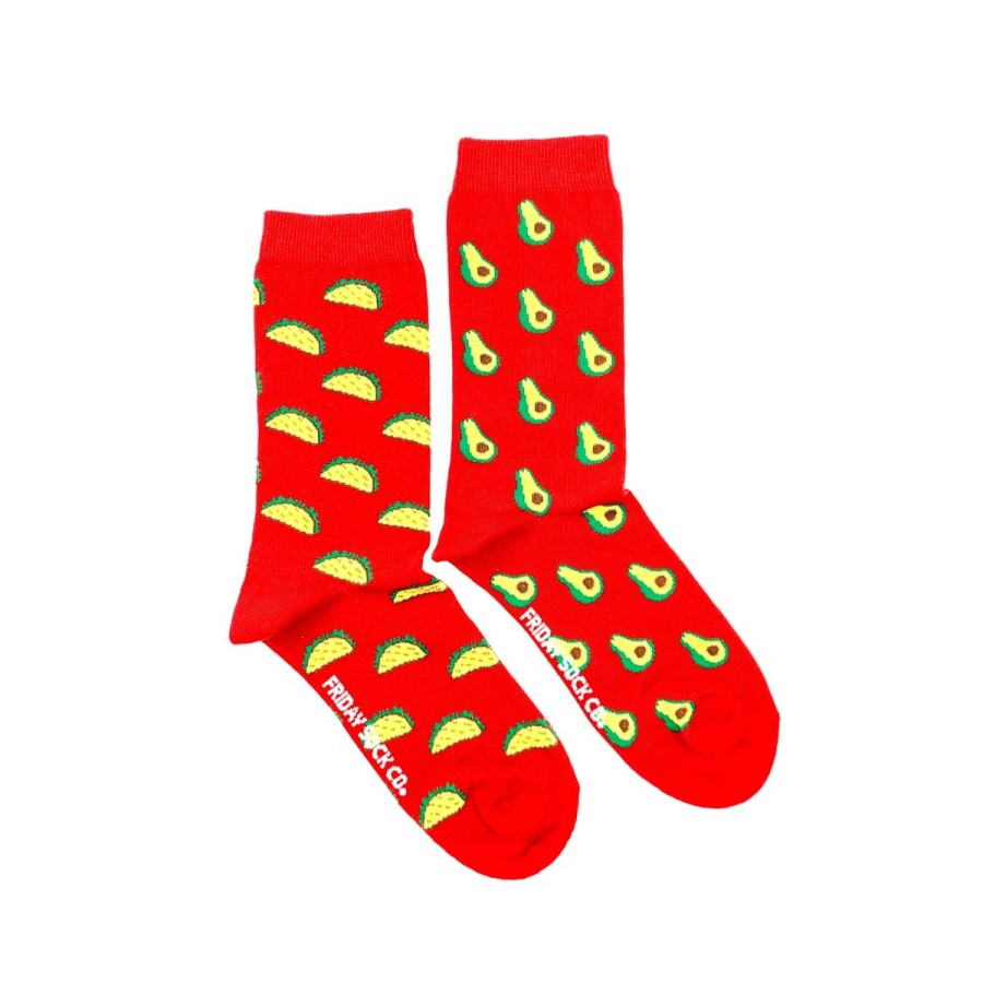 Lifestyle Friday Sock Co. | Women'S Avocado & Taco Socks (Crew)