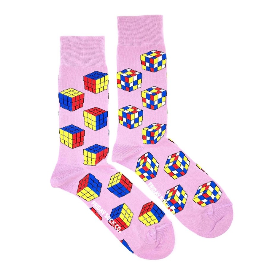 Lifestyle Friday Sock Co. | Men'S Rubiks Cube Socks (Tall)