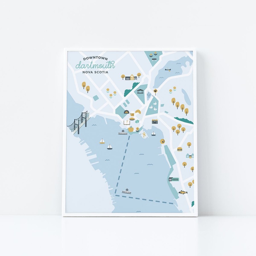 Lifestyle Halifax Paper Hearts | Downtown Dartmouth Map Print