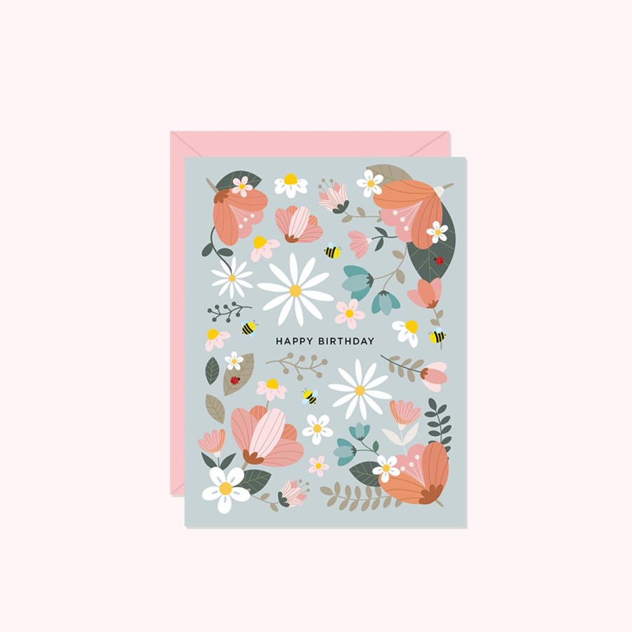 Cards Halifax Paper Hearts | Happy Birthday (Sage Floral)