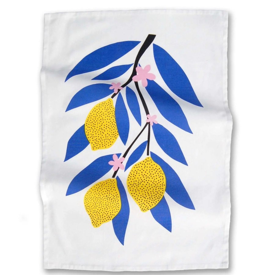 Lifestyle Badger & Burke | Lemon Branch Tea Towel