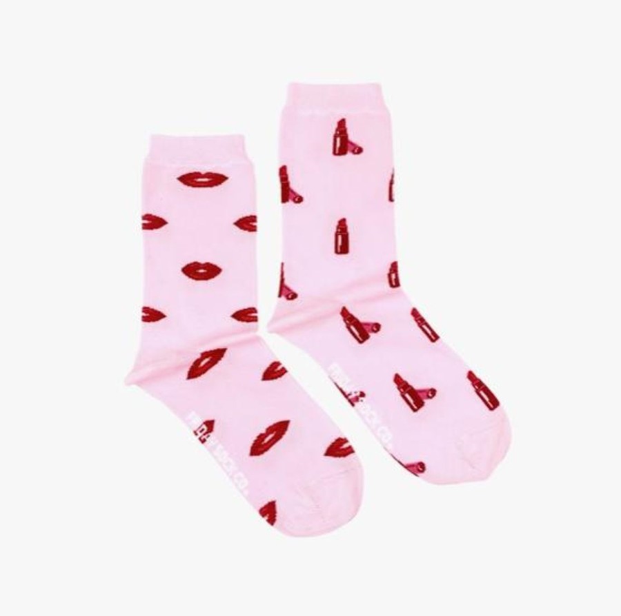 Lifestyle Friday Sock Co. | Women'S Lip & Lipstick Socks (Crew)