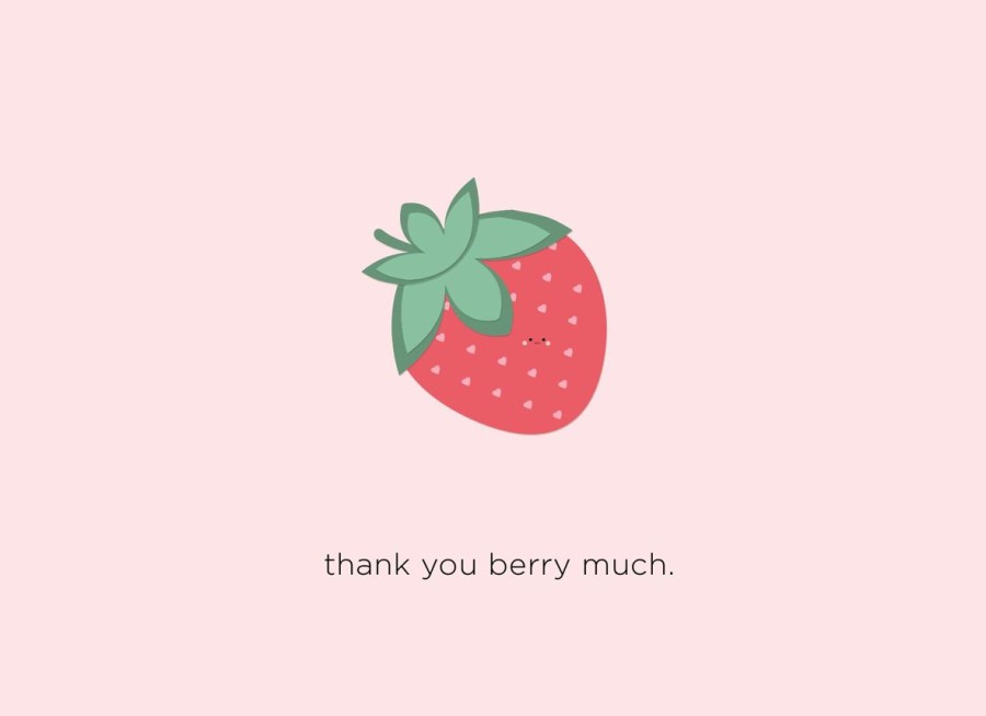 Cards Halifax Paper Hearts | Thank You Berry Much