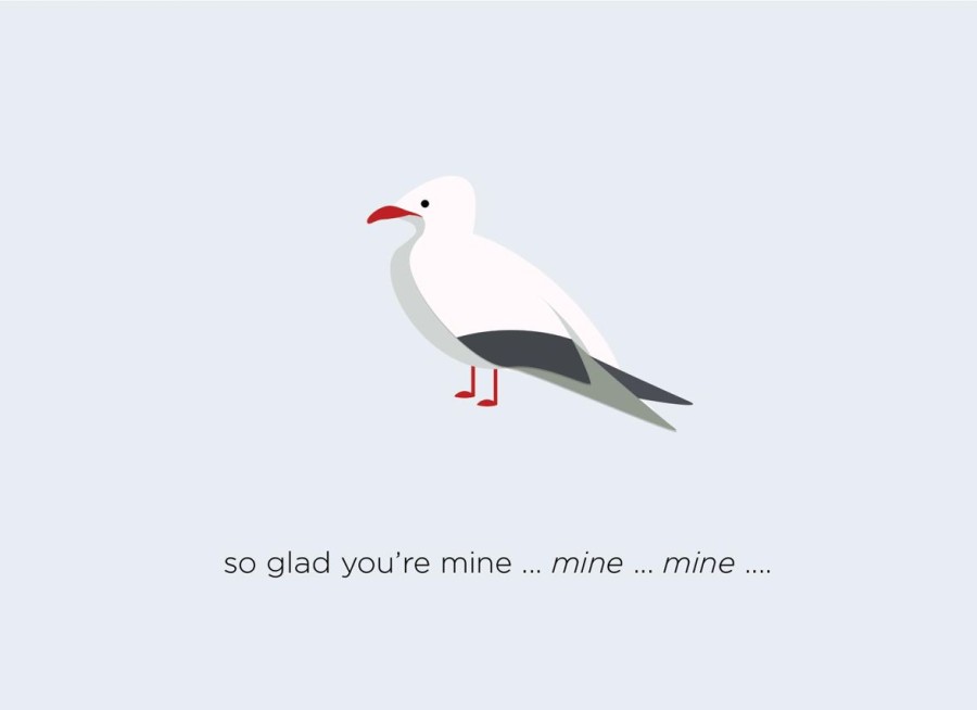 Cards Halifax Paper Hearts | Seagull: So Glad You'Re Mine ... Mine ...Mine