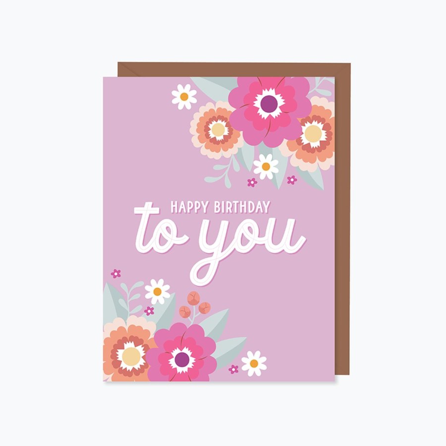 Cards Halifax Paper Hearts | Daisy Daydreams: Mauve Happy Birthday To You