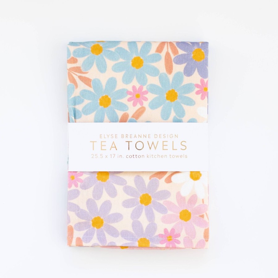 Lifestyle Elyse Breanne Design | Blue Daisy Patch Tea Towels