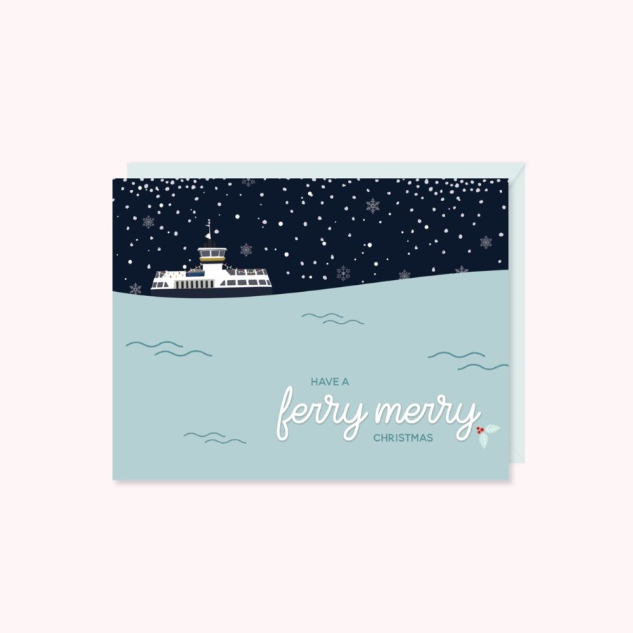 Cards Halifax Paper Hearts | Have A Ferry Merry Christmas