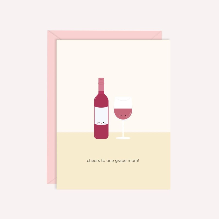 Cards Halifax Paper Hearts | (New) Cheers To One Grape Mom