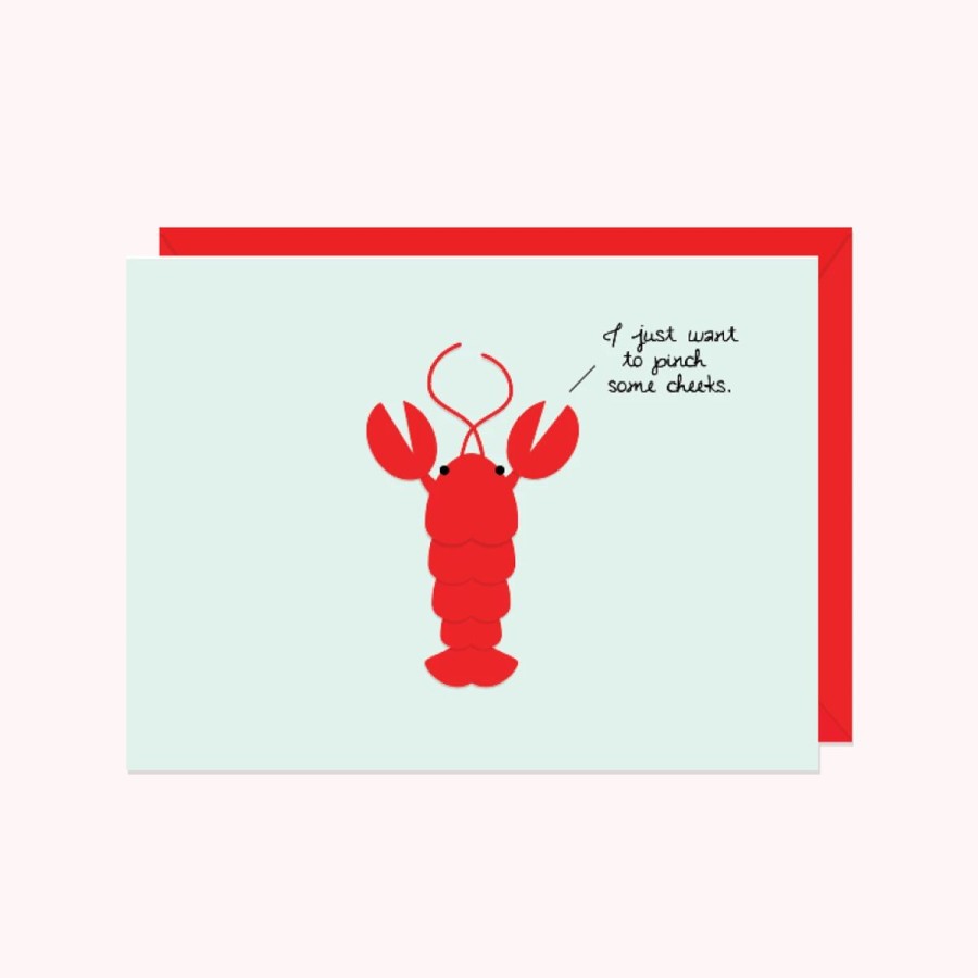 Cards Halifax Paper Hearts | Lobster: I Just Want To Pinch Some Cheeks!