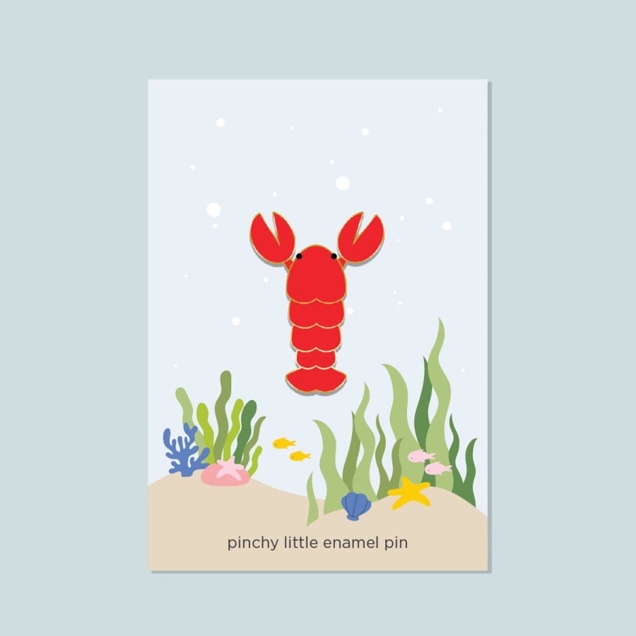 Lifestyle Halifax Paper Hearts | Pinchy Little Lobster Enamel Pin