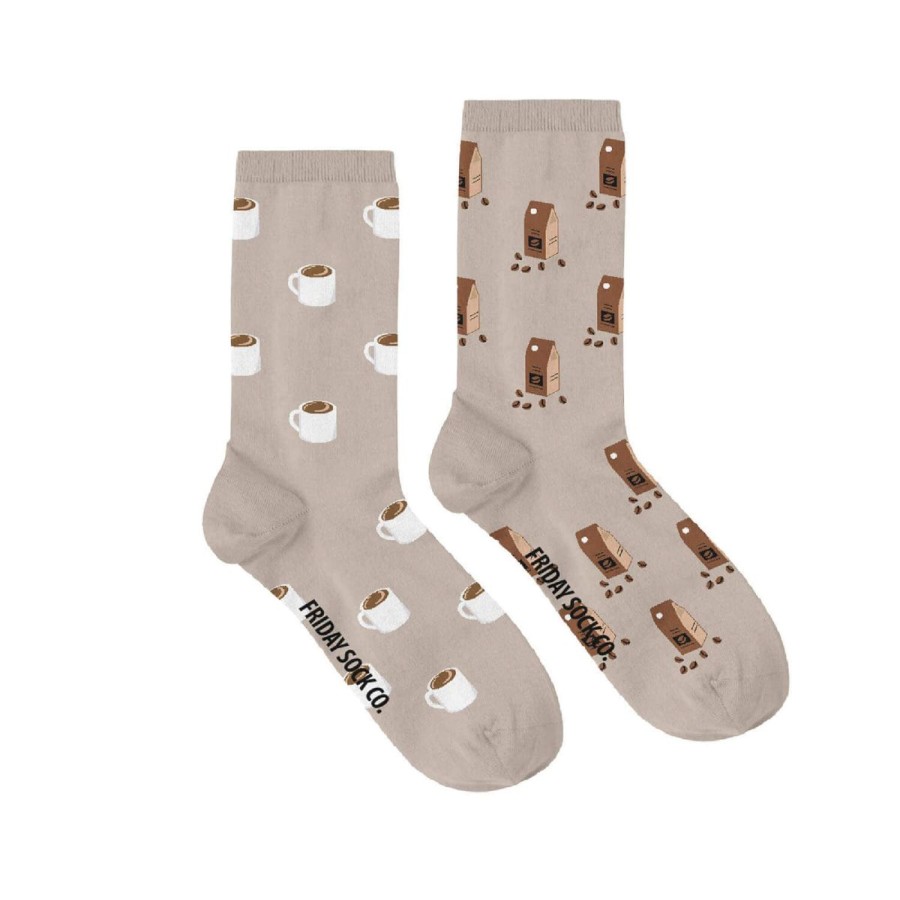 Lifestyle Friday Sock Co. | Women'S Coffee Bag & Mug Socks (Crew)