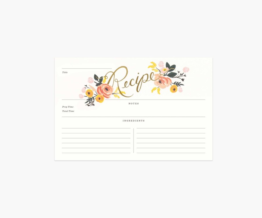 Lifestyle Rifle Paper Co. | Pack Of 12 Recipe Cards