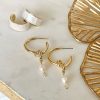 Lifestyle Halifax Paper Hearts | Surrey & Sydney 14K Gold Plated Pearl Earrings