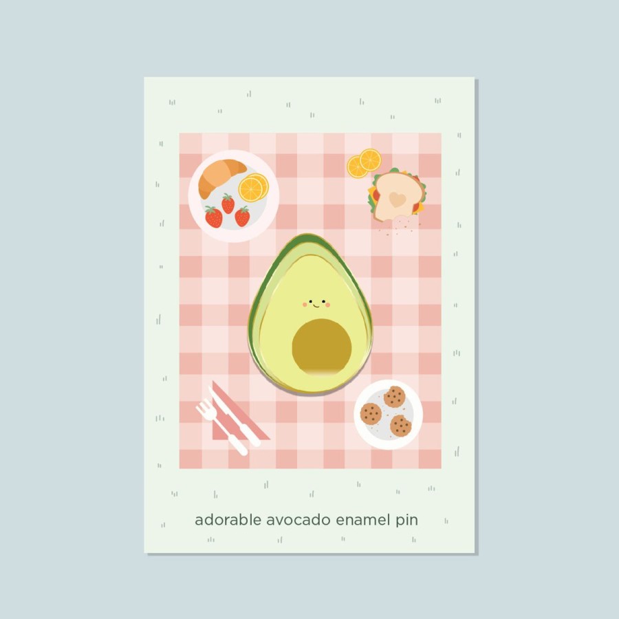 Lifestyle Halifax Paper Hearts | Avocado Enamel Pin