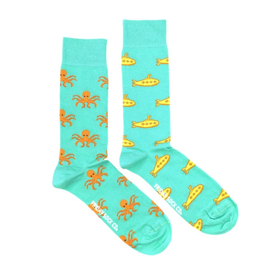 Lifestyle Friday Sock Co. | Men'S Submarine & Octopus Socks (Tall)